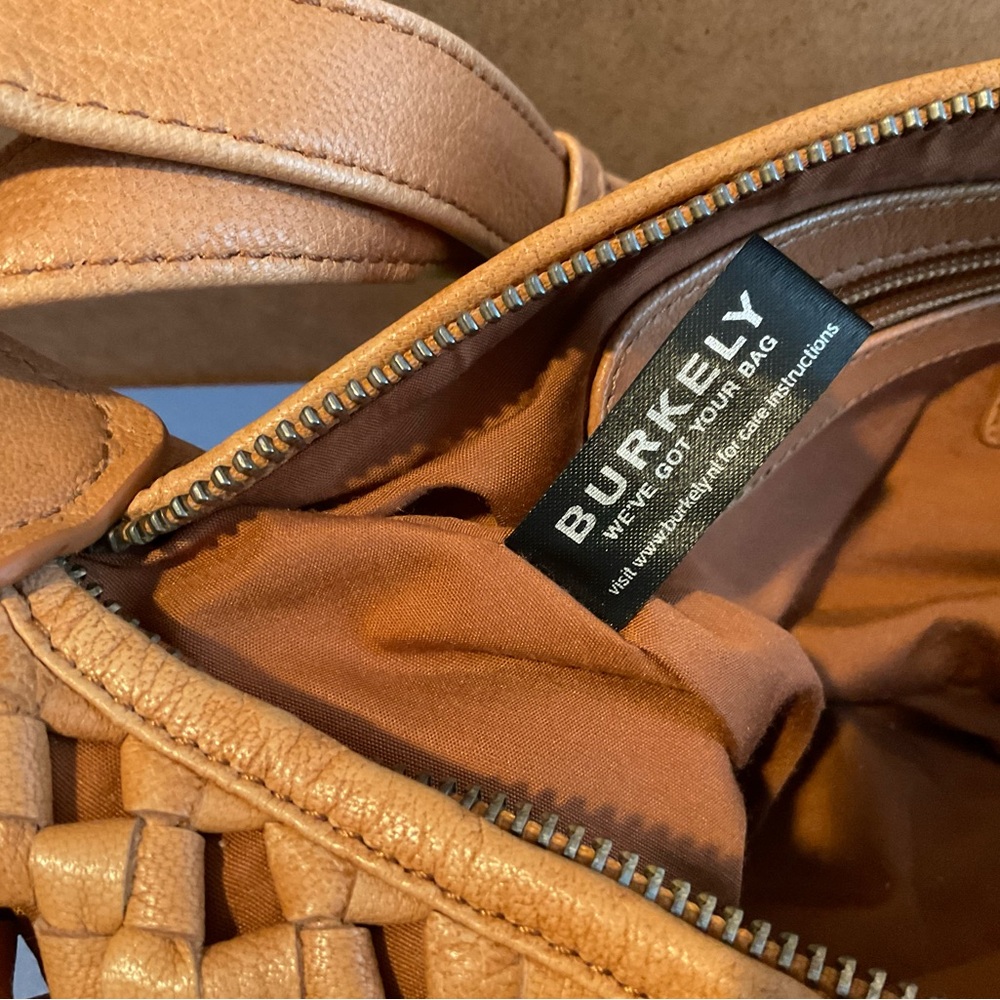 Burkely Leather Cognac Crossbody Bag - EUC - Picture 3 of 6